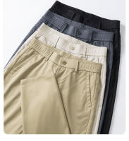 Pantalones Casuales Para Hombre De Verano Largo Hasta El Tobillo Ajustados Color Sólido Moda Fitted Cierre Elástico Talla 28-38 - details 3