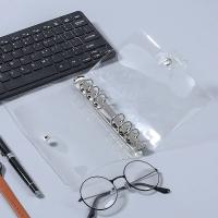 Cubierta De Portapáginas Transparente En PVC Suave Para Análisis De 6 Anillos A5 A6 A7 Cierre De Botón De Cierre Para Hojas Sueltas De Planificador - details 3