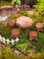 Accesorios De Jardín En Miniatura De Setas Y Árboles Resina Decorativa Para Paisaje Creativo Y Manualidades - details 0