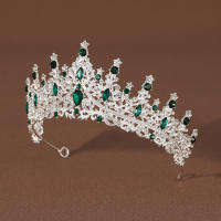 Diadema De Lujo Para Novia Con Estilo Griego Verde Y Roja Adorno Para El Cabello Para Damas En Boda Material Metálico Proveniente De Jiangsu China - details 2