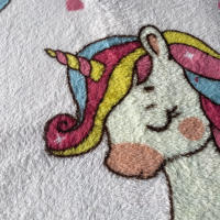 UNICORNIO - Juego De Sábanas Coralina Invierno Vivid Torral Unicornio Nubes Rosa Arcoiris (90 - 105 cm) - details 1