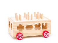 Woody Camión con bloques 3 en 1 en madera para encajar formas en madera juguete educativo - details 1