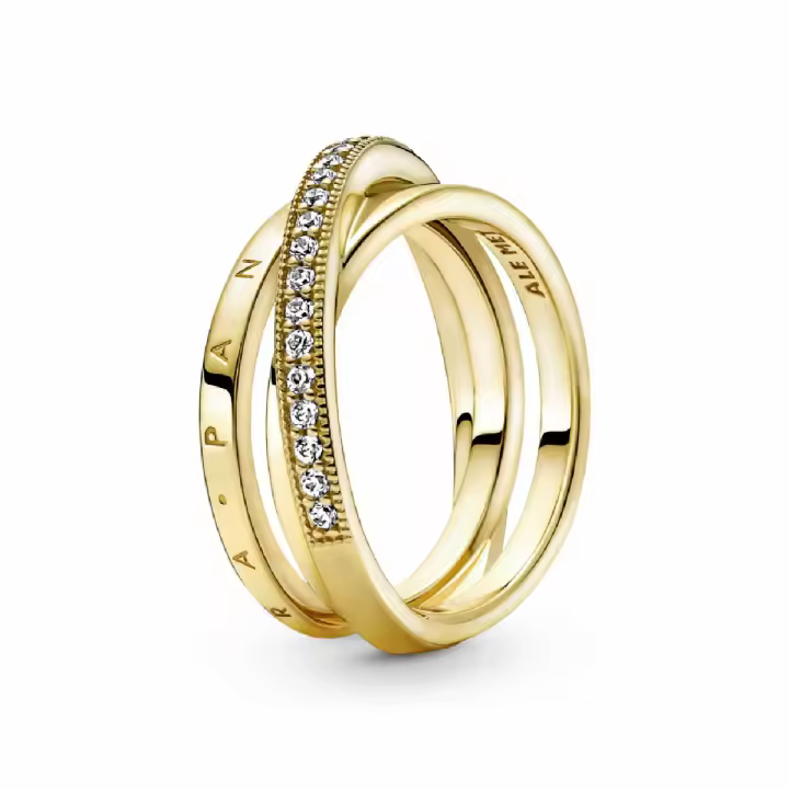 Anillo Pandora Shine Cruzado Triple Alianza - 1