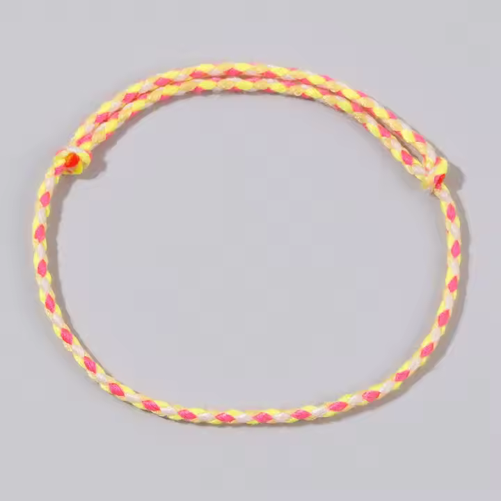 Pulsera Bohemia De Algodón Hecha a Mano Estilo De Vacaciones Correa Tejida Ajustable Para Mujer Accesorio Simplicidad Diaria - 1