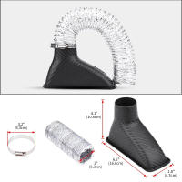 Tubo Telescopio De Admisión De Aire Para Coche Universal Modificado Con Fibra De Carbono ABS Inlet Turbo Funnel Guía De Tubo - details 14