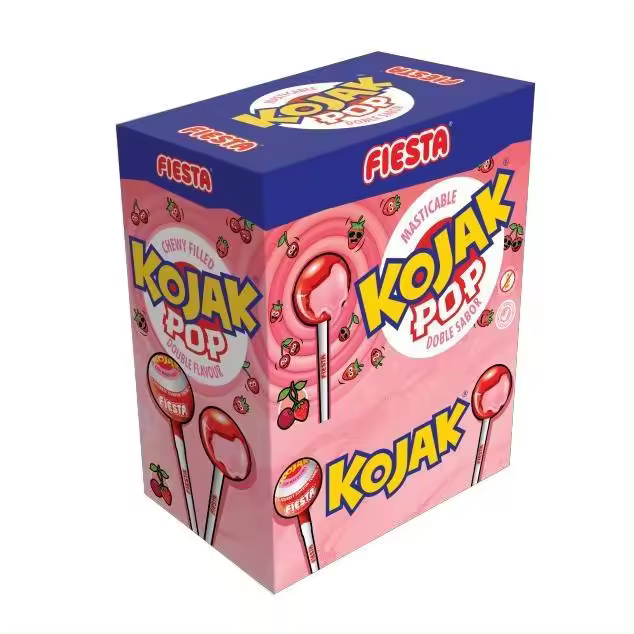 KOJAK CEREZA CARAMELO MASTICABLE LOLIPOP 100 UNIDADES SIN GLUTEN SIN LACTOSA CHUCHES - 1