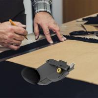 Cuchillo De Utilidad Para Artesanía Corte De Papel Con Marco Bevel Herramienta De Angulo Para Foam Board Y EVA Foam Corte a 45 Grados - details 1