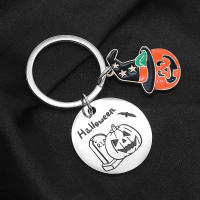 Llavero de acero inoxidable de Halloween, calabaza y fantasma, regalo de Halloween para amigos, fiesta temática - details 4