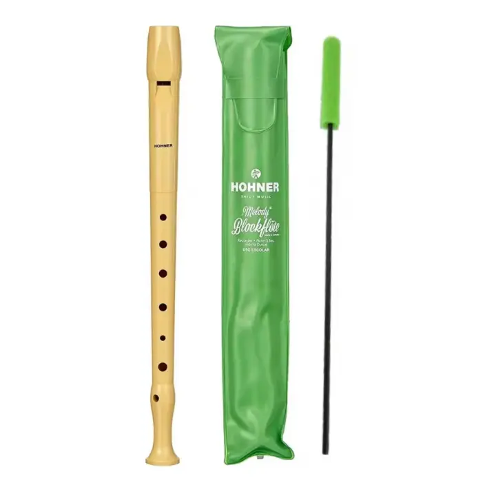HOHNER flauta Plástico con funda verde y limpiador. Instrumento musical - 1