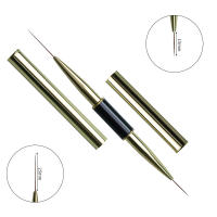 Pincel De Uñas Doble Final Para Arte De Uñas DIY Pincel De Línea De Estrípes Y Polvo De Acrílico Liquido Para Uñas UV GEL Extensión Y Dibujo De Francés - details 5