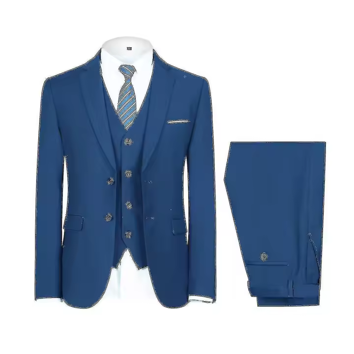 Mens Suit Wedding Party Dinner 3-pieces Suit Blazer Vest Pants 9 Colors - 1