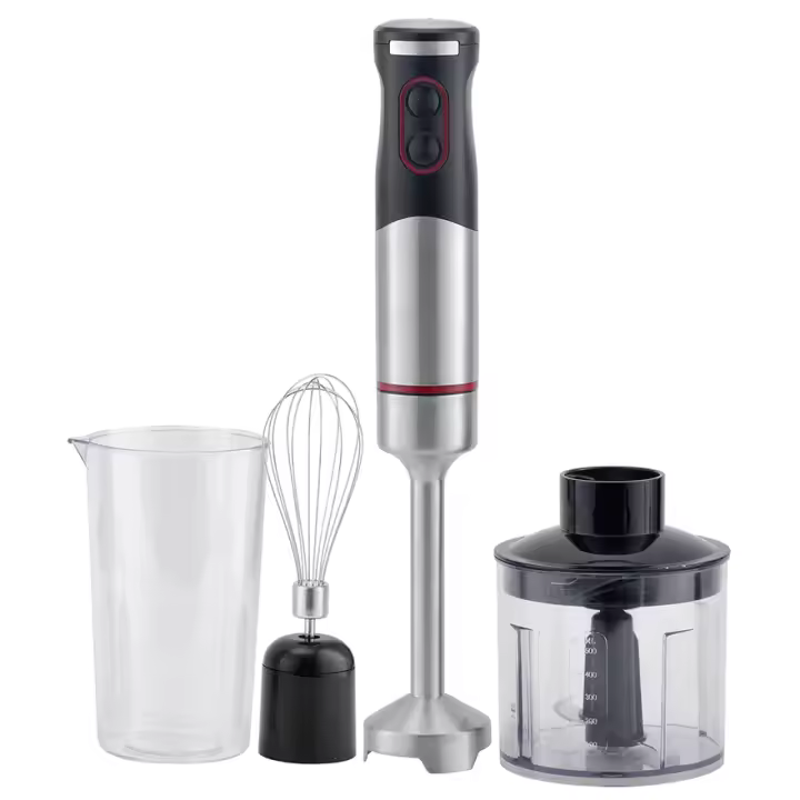 Batidora de Mano LoLek 4 en 1, Acero Inoxidable, 400W, 700W o 1000W, con Vaso de 800ml - Versatilidad y Potencia en la Cocina - 1