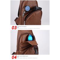 Nueva Bandolera Para Hombre Con USB Gran Capacidad De Carga Portátil Deportes Al Aire Libre Bandolera Diagonal PU Con Cierre De Cremallera - details 7