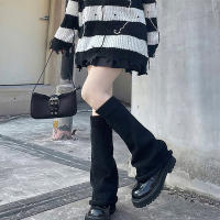 Calentadores De Piernas Góticos Y2K Para Mujer Accesorios Fluffy De Otoño Invierno Calcetines Largos De Punto Estilo Lolita - details 4