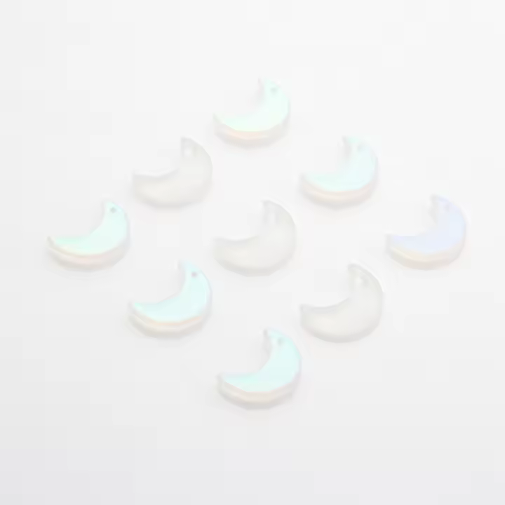 Cristal De Vidrio Charms 50Pcs Forma De Cresent Tamaño 12x16MM Gradiente Para Fabricación De Joyas DIY Accesorios - 1