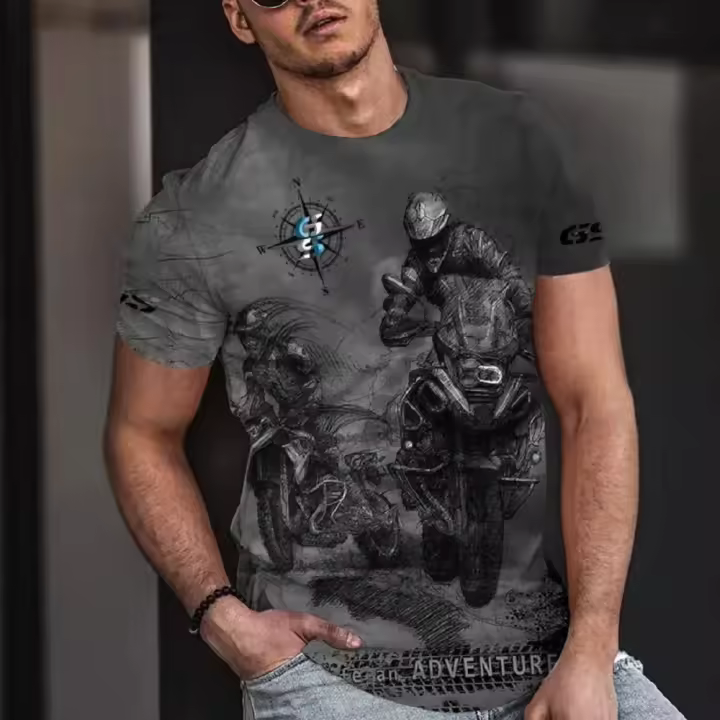 Camiseta Casual 3D Para Hombres Motociclista Diseño Sencillo Aventura Motorrad Enduro Estilo GS 1200R Polyester Transpirable Ligera Secado Rápido Sin Arrugas - 1