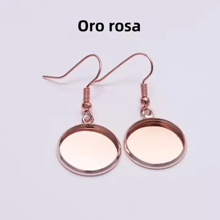 10pcs Caballete De Pendiente Redondo De 10-25mm Para Manualidades De Joyería DIY Base De Oreja Encaje De Vidrio Y Joyería De Cabeza - 1