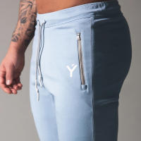 Pantalones De Fitness Para Hombre Verano Transpirables Pantalones Deportivos Casuales Ajustados Con Cierre De Cremallera Y Punta Pequeña - details 22