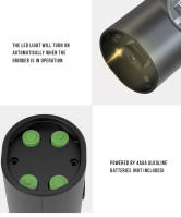 Juego De Molinillos Eléctricos De Pimienta Y Sal Con Base LED Regulable Recargable Herramienta De Cocina Ecológica Plástico - details 9