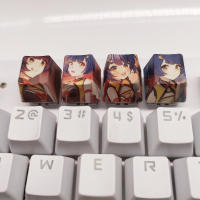 Juego De 4 Keycaps R4 Anime Dibujos Animados Decorativos Para Teclado Mecánico PBT Sublimación Personalizable Accesorios De Computadora - details 7