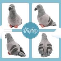 Juguete De Peluche Pigeon Gris Simulado Animal De Peluche Suave Y Realista Muñeco De Paloma Para Niños Regalos De Cumpleaños Decoración Del Hogar - details 2