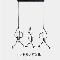 Lámpara Colgante Moderna Little Iron Man Para Sala De Estar Dormitorio Restaurante Café Iluminación Metal E27 Fuente De Alimentación DC - details 5
