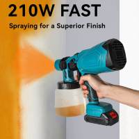 Pistola de Pintura Eléctrica Inalámbrica 1000ML 38000RPM, Pulverizador Portátil para Coches/Muebles/Acero, Compatible con Batería Makita 18V, Alta Velocidad y Precisión - details 6