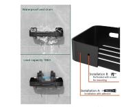 Estante Ducha Sin Taladro Aluminio Engrosado Estantería Baño Negro - details 3