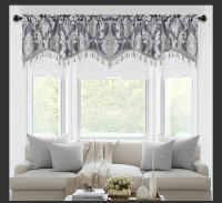 Valance De Lujo Con Tejido Jacquard Para Sala De Estar Cortinas Cortas De Pared Para Cocina Decoración De Hogar 1 PC Moderno Floral - details 12