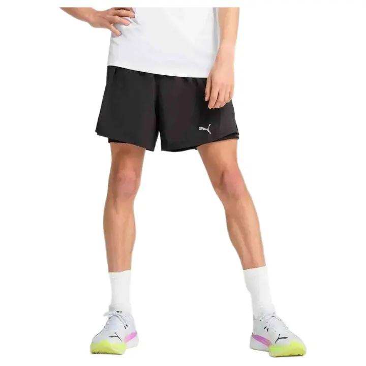 Pantalon Corto Puma Run Velocity 2In1 para hombre en color negro - 1