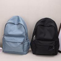 Mochila De Niña Sencilla Y De Color Unido Para Adolescentes Hecha De Nylon Bolsa Escolar Para Viajes Y Uso Diario - details 1