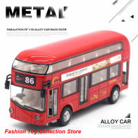 Modelo De Autobús De Aleación 1:32 Con Sonido Y Luz Vehículo Pull Back Juguetes De Decoración Para Niños Regalo Simulación Alta Diecast - details 1