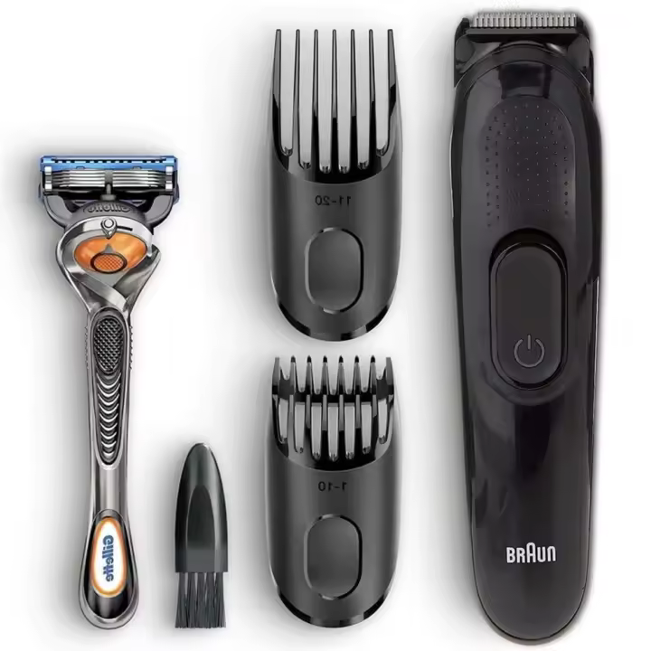 Barbero cortapelos braun sk3300 + gillette fusion - 1