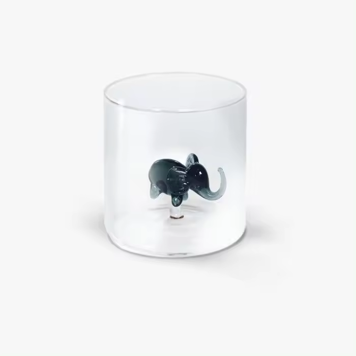 WD Estilo de Vida Borosilicato Cc Vidrio 250 ml Elefante Decoración - 1