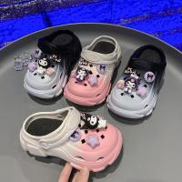 Sandalias De Verano Para Niñas Sanrio Kuromi Corte Transpirables Cómodas Y Moda Suaves Para Exterior Playa Casual Tallas Trueñas - details 1