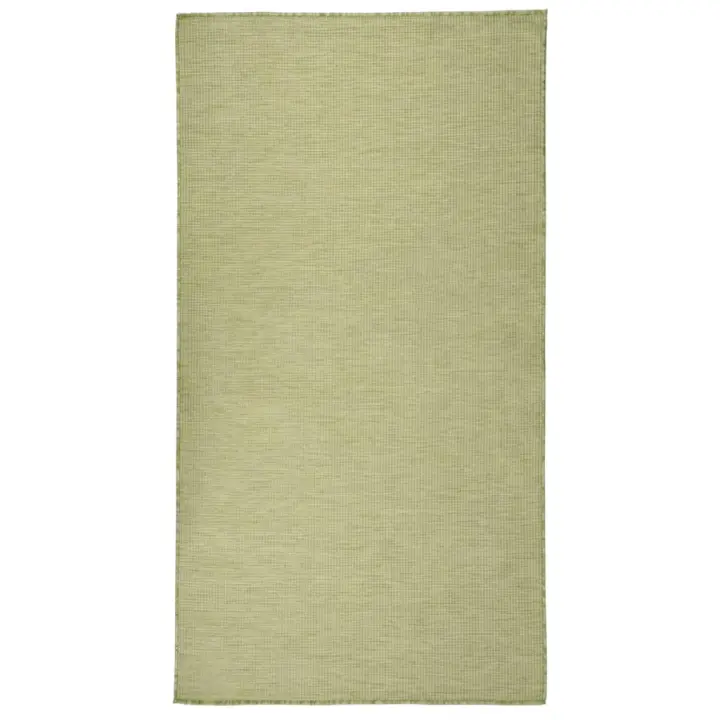 vidaXL Alfombra de exterior de tejido plano verde 80x150 cm - 1