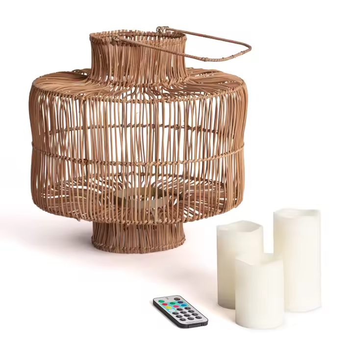 Ledkia Lámpara de Mesa Ratán Masái Color Natural - 1