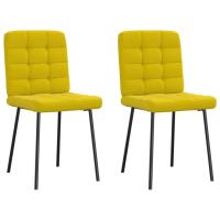 vidaXL Sillas de comedor 2 unidades terciopelo rojo tinto en color Rojo vino tinto/Amarillo/Gris claro y más | cómodas modernas ergonómicas para comedor cocina salón hogar - details 1