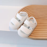 Sandalias De Playa Para Niñas Verano Zapatos Infantiles De Color Sólido Cierre De Correa Antideslizante Transpirable Talla True Fit - details 3