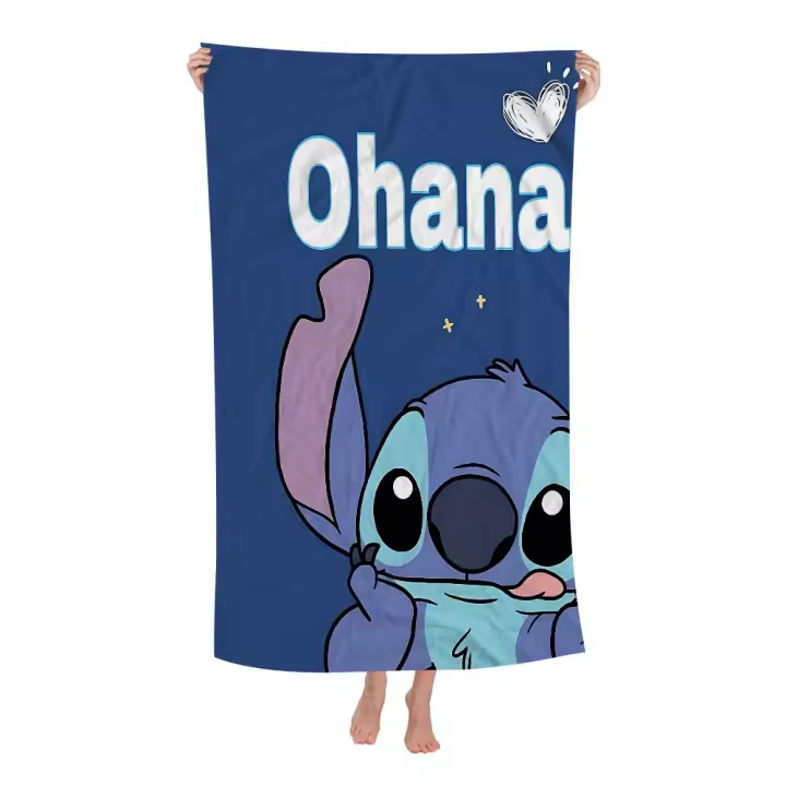 Toalla De Playa Microfibra Amine S-Stitch Impresa Absorbente Y Suave Para Yoga Natación Running Senderismo 30x60 Cm 76x182 Cm - 1