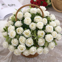 Rosa Artificial De Seda Con Ramo 1PC Flores Artificiales Para Decoración Y Bouquet De Novia 10 Cabezas De Rosas Bellas Y Realistas - details 9