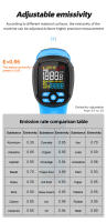 Termómetro Infrarrojo Digital IR05 Pantalla Color Portátil Precisión Alta Medidor De Temperatura No Contacto Para Industrial - details 11