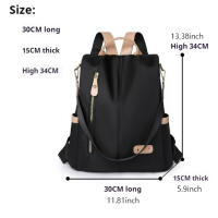 Nueva Mochila Antirrobo Para Mujer De Tela Oxford Gran Capacidad Versátil Y Sencilla Bolso De Viaje Con Sistema De Almohadillas De Aire - details 30