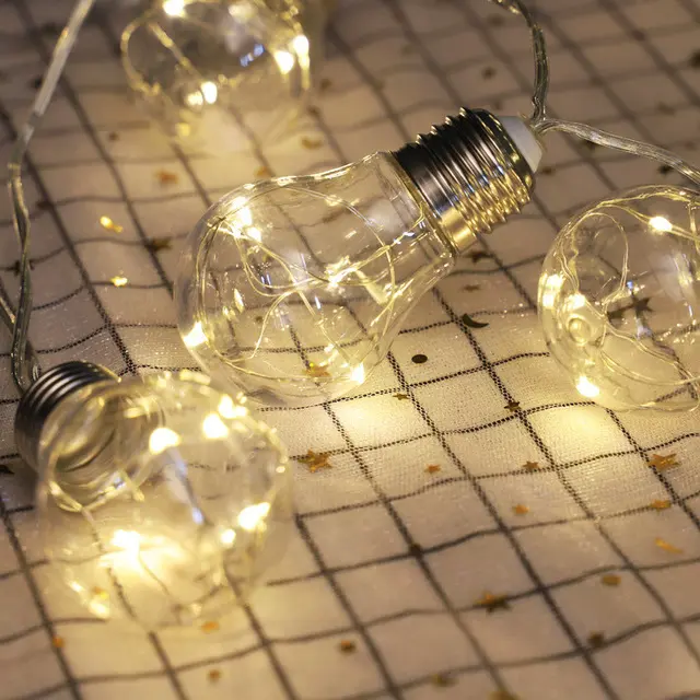 Cadena De Luces Solares LED 5M Impermeables Para Jardín Decoración De Fiesta Y Boda Luz De Amanecer Para Exterior Con 10 Luces Incluidas - 1
