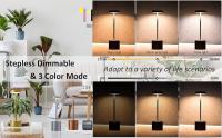 Lámpara De Mesa Sin Cable LED Recargable Táctil Tri-color Para Decoración De Habitación Restaurante Y Bar Moderna Y Minimalista - details 0
