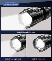 Linterna LED Recargable USB Con Zoom Para Camping Y Pesca Nocturna Luz Emergente Super Brillante Portátil Resistente Al Agua - details 8