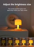 Lámpara De Mesa LED Sunset Nocturna Mini Recargable Por USB Luz De Ambiente Para Dormitorio Barra Decoración De Habitación Minimalista - details 4