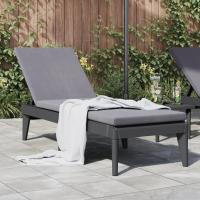 vidaXL Tumbona con cojín PP 186x60x29 cm Sillas de Exterior Ideal para jardín, playa, piscina, terraza Tumbona Piscina Tumbonas Playa Tumbonas Jardín Exterior - details 1