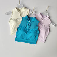 Deportiva Estilo Chino Con Almohadillas Fijas Recogidas Y Entrenamiento De Yoga Chaleco Deportivo Top De Running - details 0