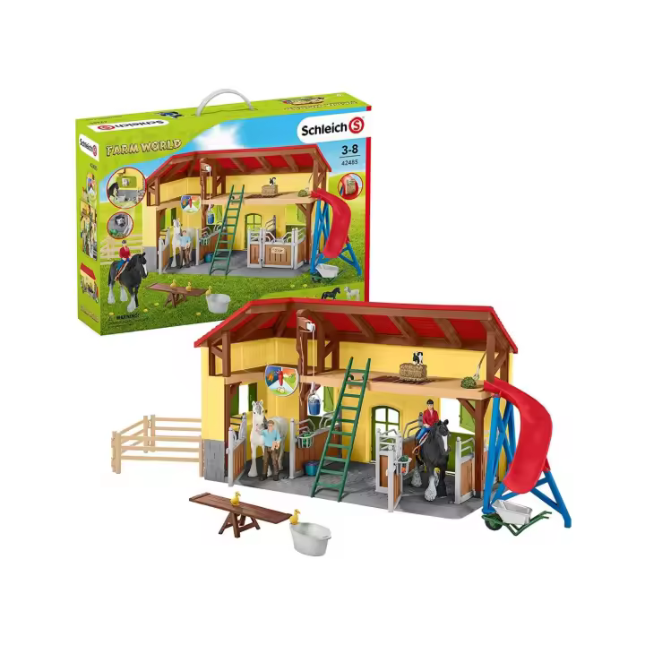 Animales y playset Schleich Juego de establo para caballos - Schleich 42487 SCH42485 - 1